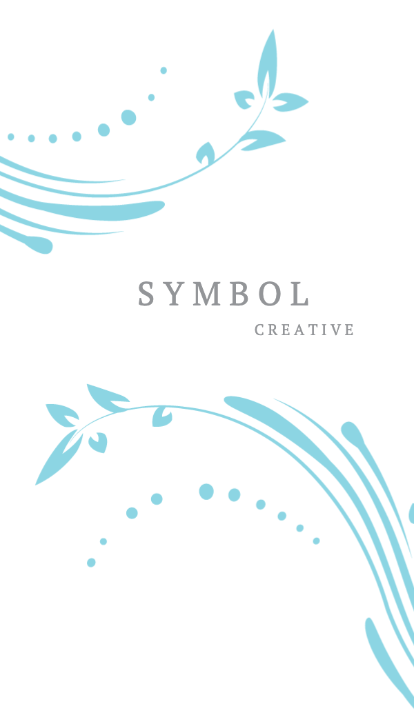 Aqua Vine Flourish Business Card business card template