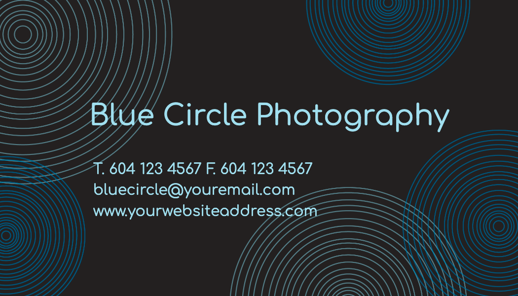 Concentric Circle Photography Business Card business card template