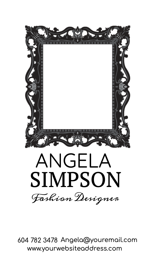 Baroque Picture Frame Fashion Business Card business card template
