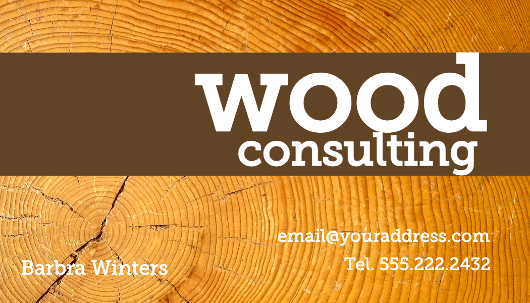 Tree Ring Wood Consulting Business Card business card template