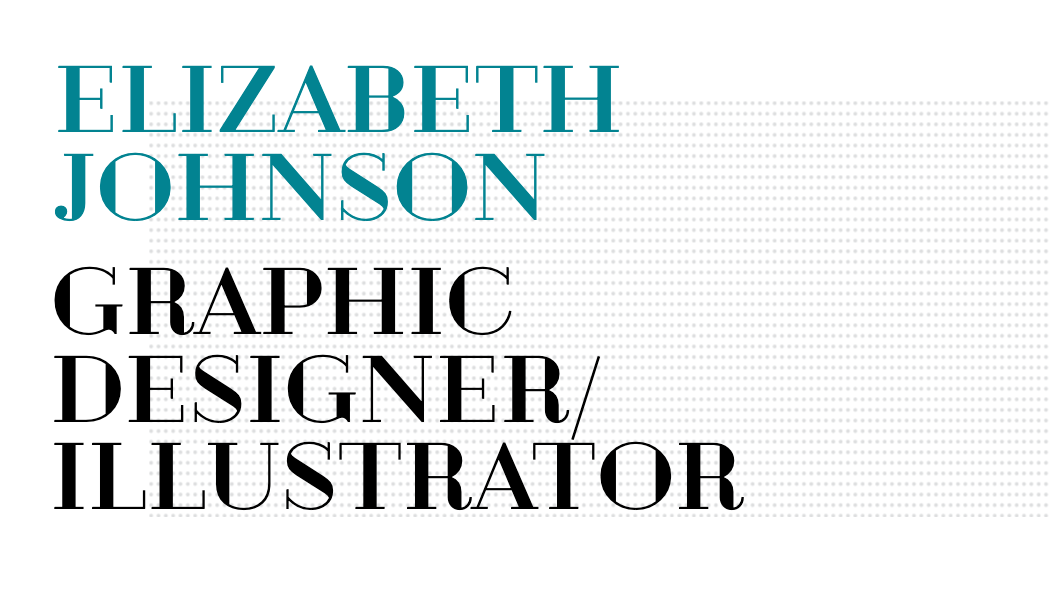 Teal Serif and Dot Grid Business Card business card template