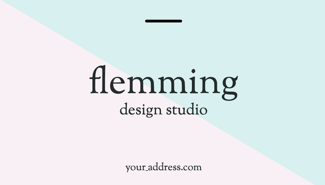 Pastel Diagonal Split Business Card business card template
