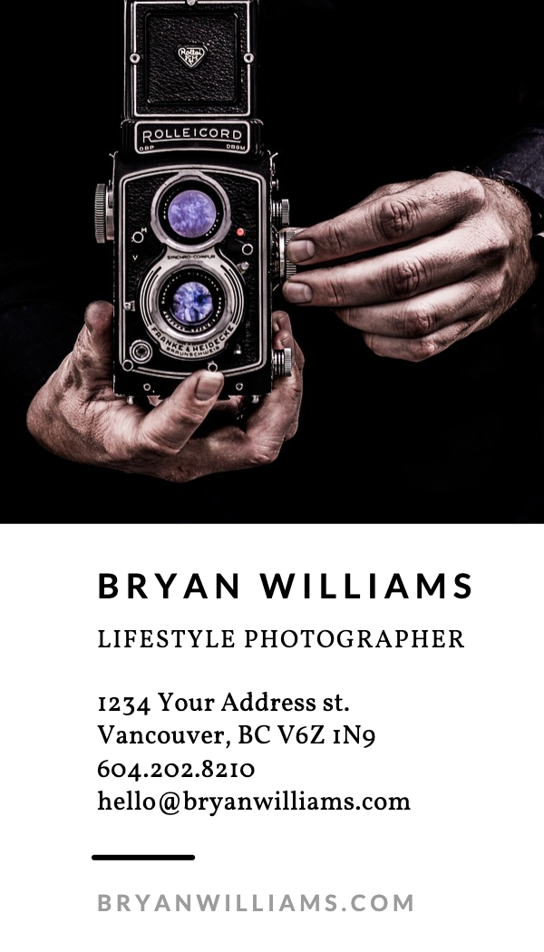 Vintage Camera Photographer Business Card business card template