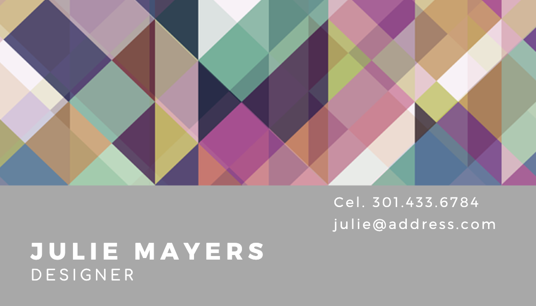 Muted Triangle Mosaic Business Card business card template