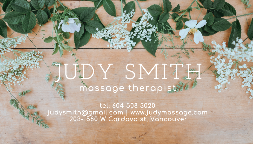 Botanical Flat Lay Massage Therapist Business Card business card template