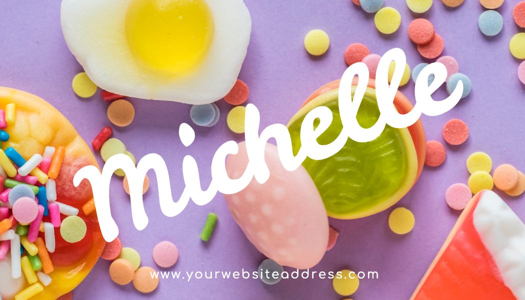 Candy Flat Lay Food Blogger Business Card business card template