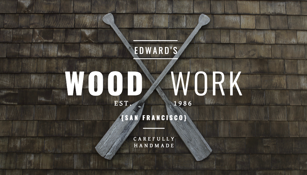 Crossed Paddles Woodwork Business Card business card template