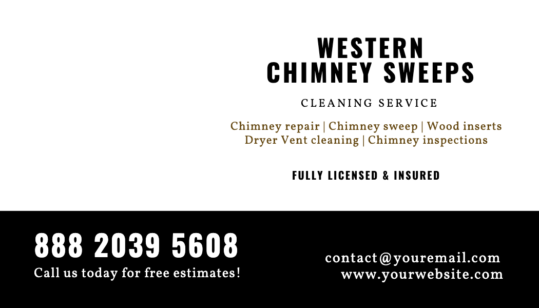 Black Band Chimney Services Business Card business card template