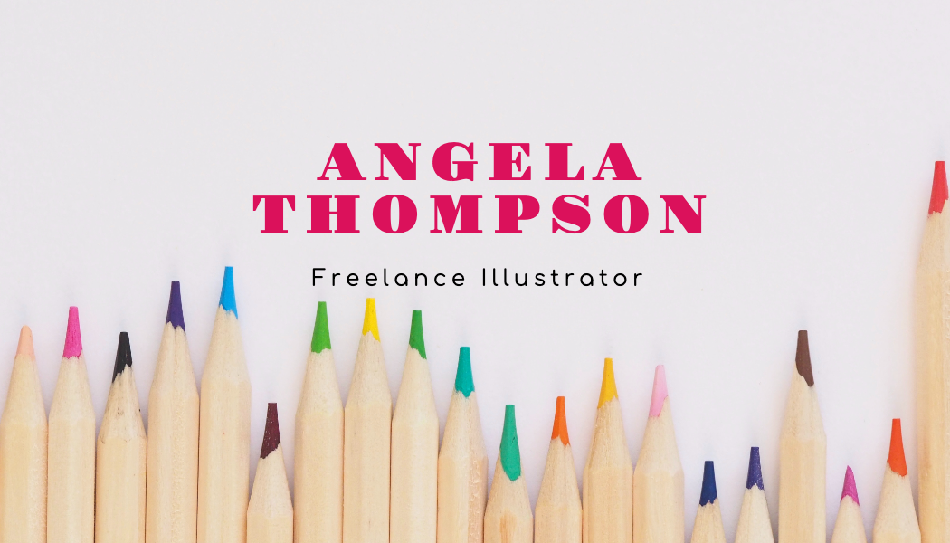 Colored Pencil Illustrator Business Card business card template
