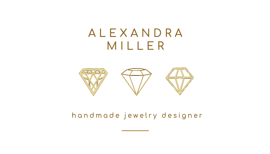 Gold Diamond Jewelry Designer Business Card business card template