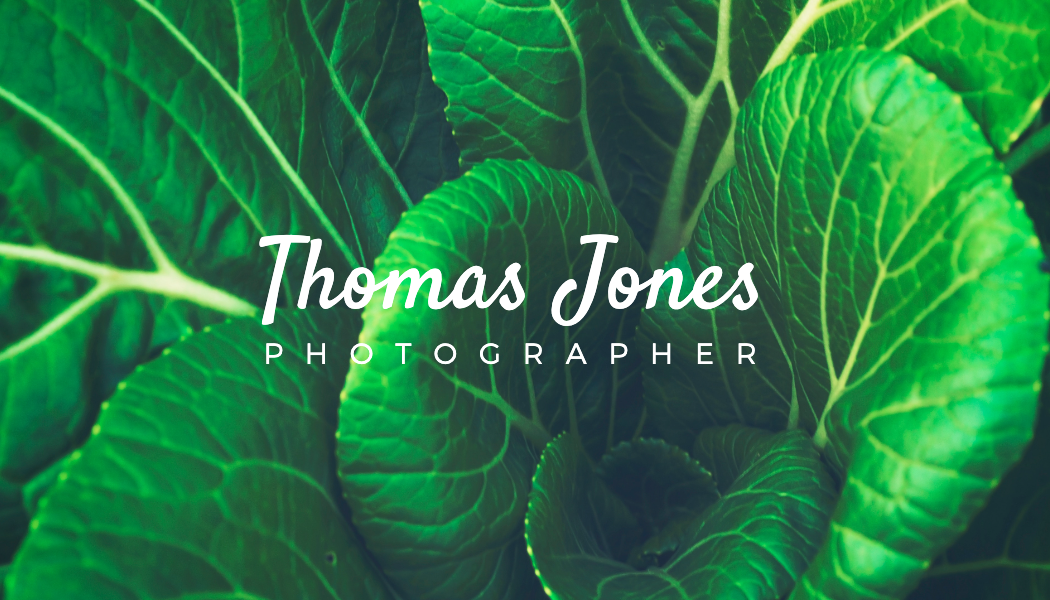 Green Leaf Photo Business Card business card template