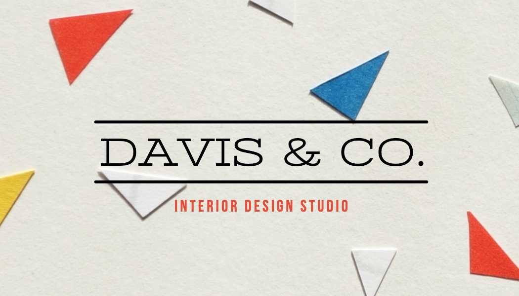 Triangle Confetti Interior Design Business Card business card template