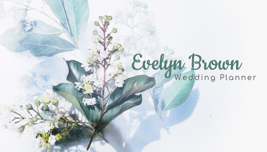 Eucalyptus Watercolor Wedding Planner Business Card business card template