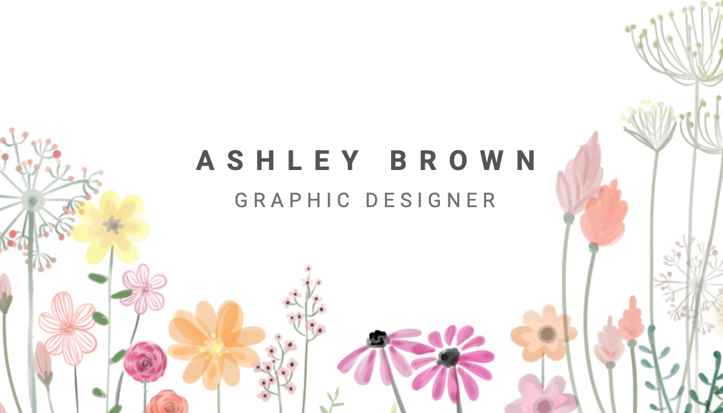 Wildflower Illustration Business Card business card template