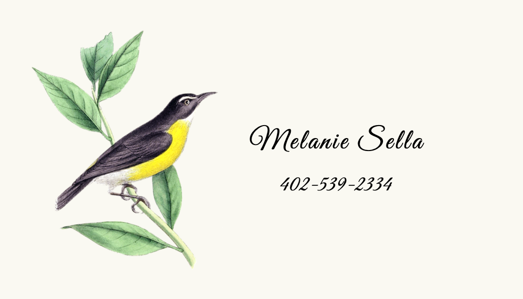 Vintage Songbird Business Card business card template