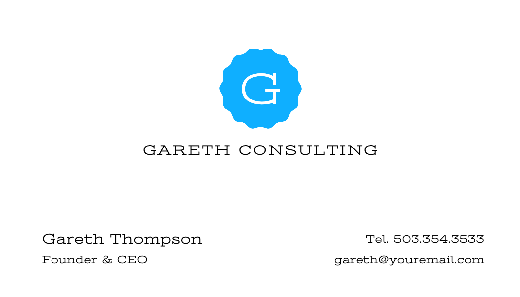 Blue Seal Monogram Consulting Business Card business card template