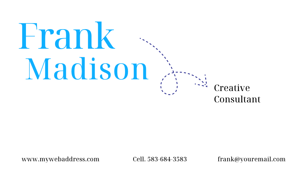 Dashed Arrow Consultant Business Card business card template