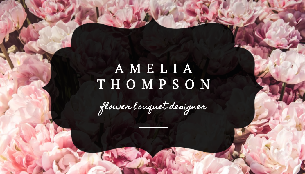 Blush Peony Bouquet Designer Business Card business card template