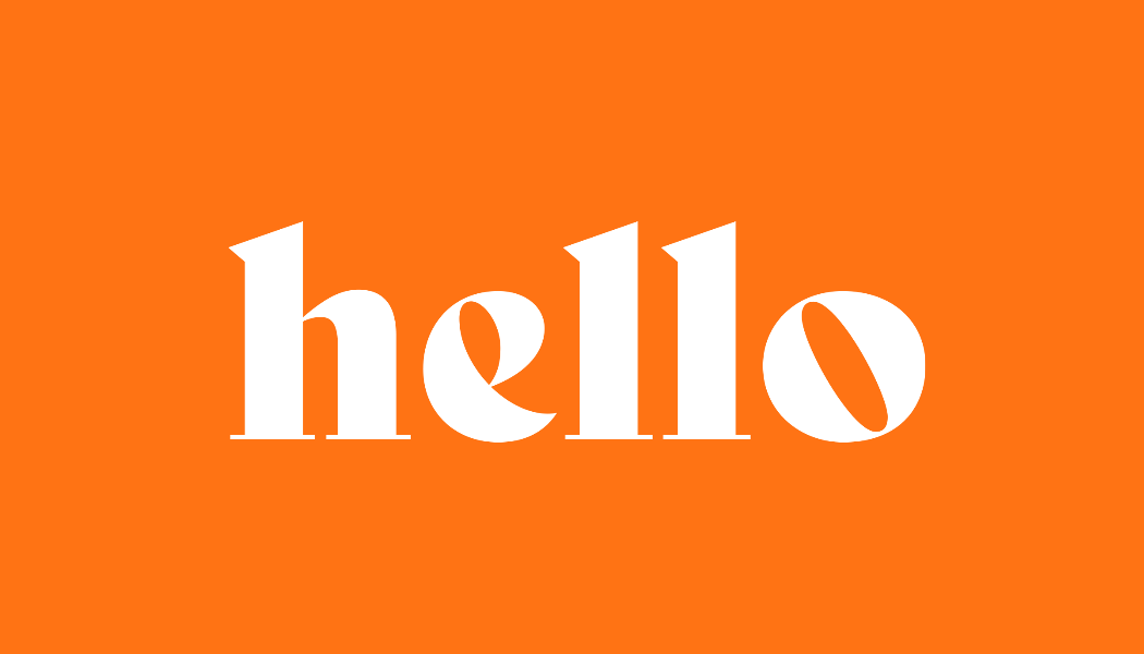 Orange Hello Studio Business Card business card template
