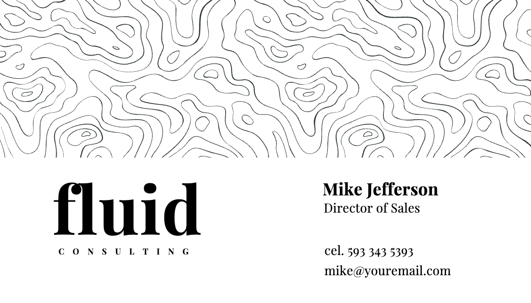 Contour Line Consulting Business Card business card template