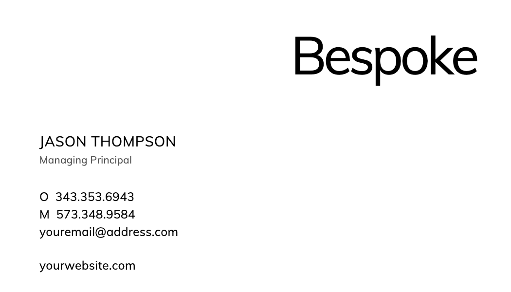 Offset Wordmark Business Card business card template