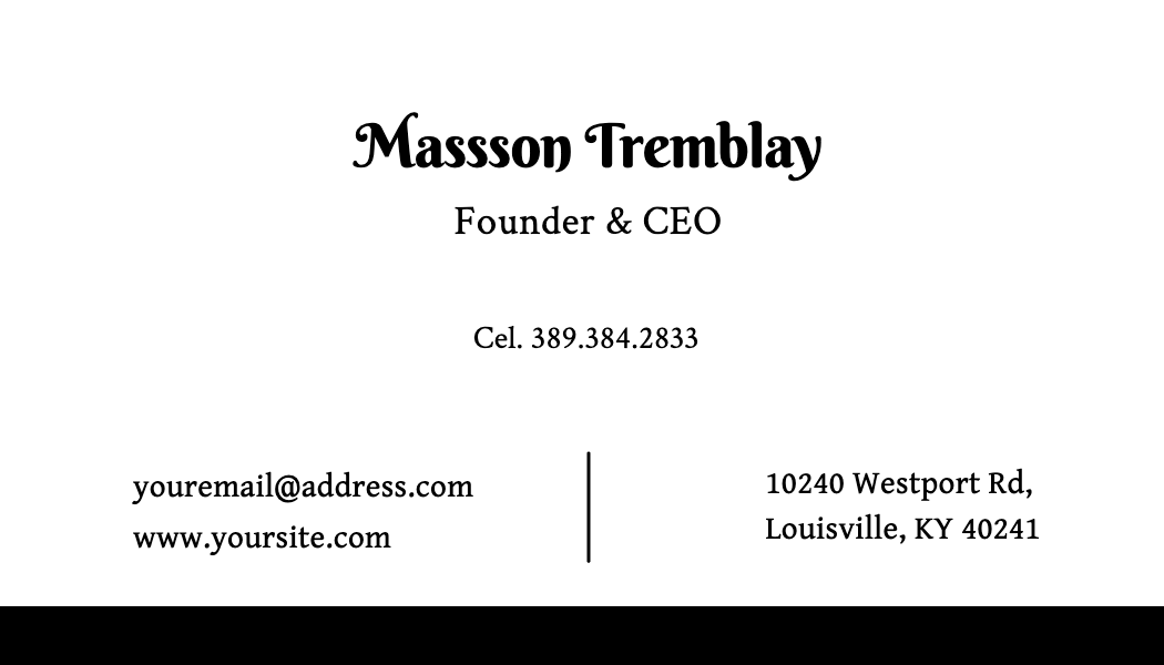 Curly Display Name Business Card business card template