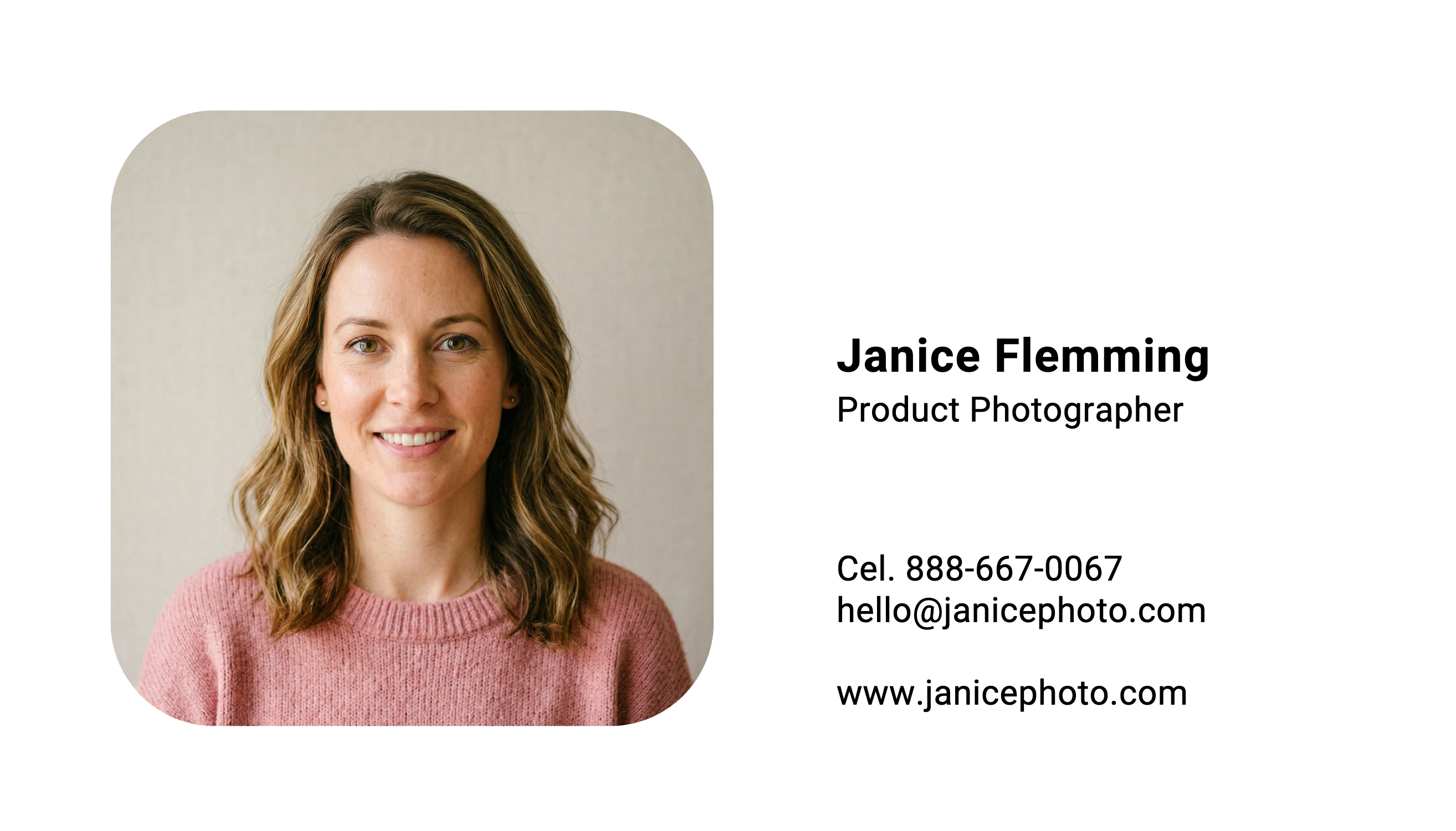 Rounded Headshot Photographer Business Card business card template