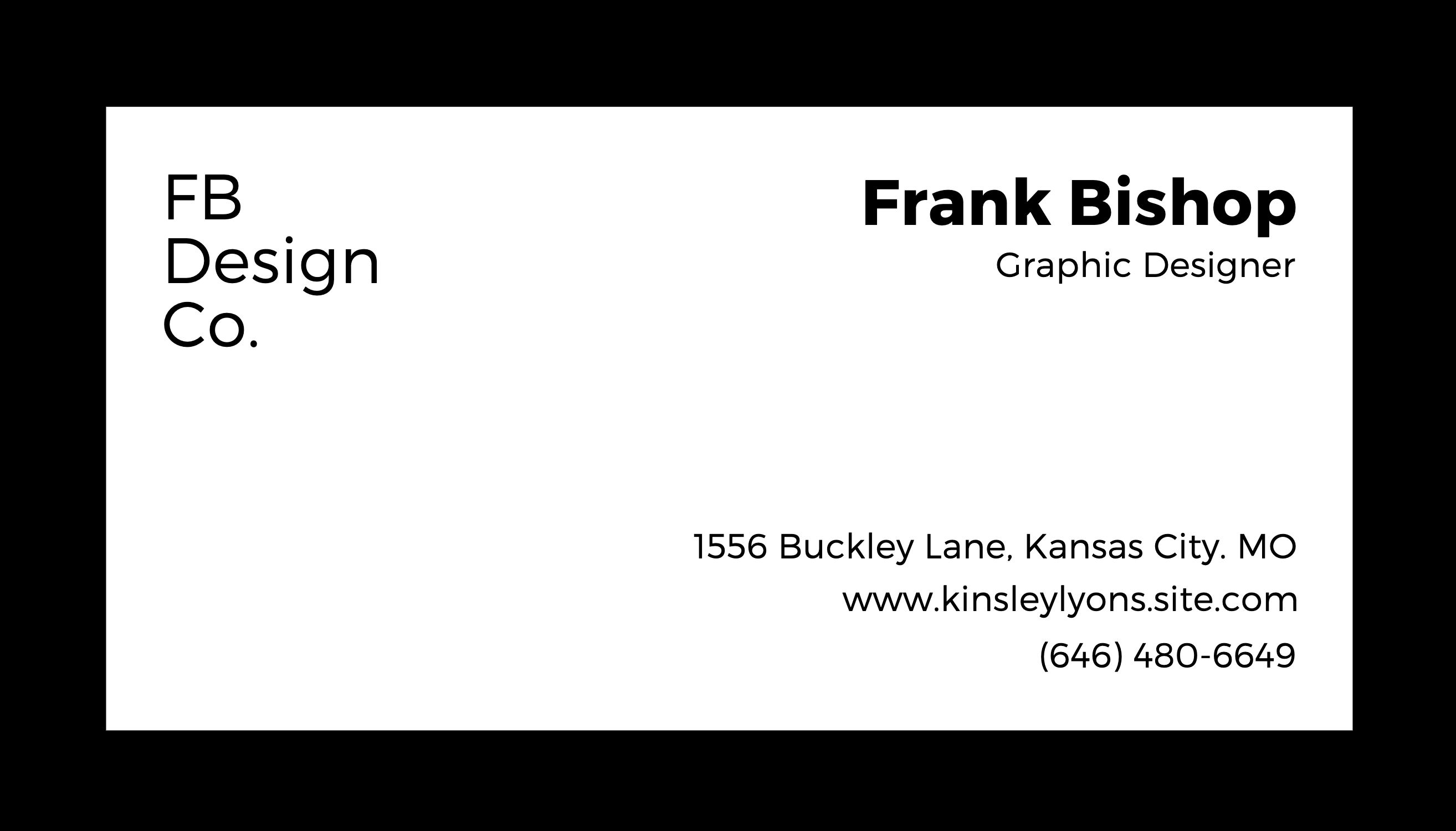 Thick Black Border Business Card business card template