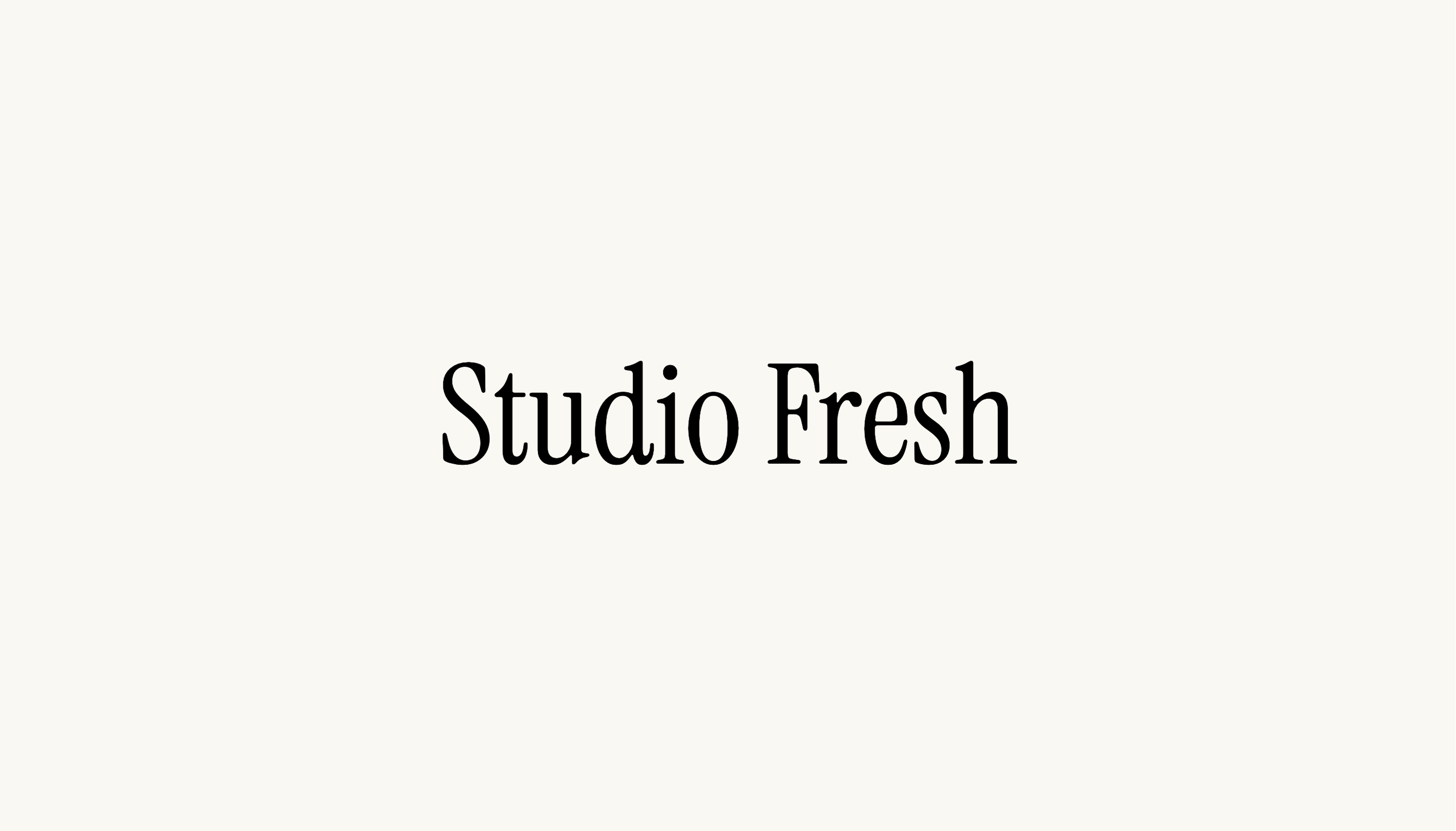 Cream Serif Wordmark Business Card business card template
