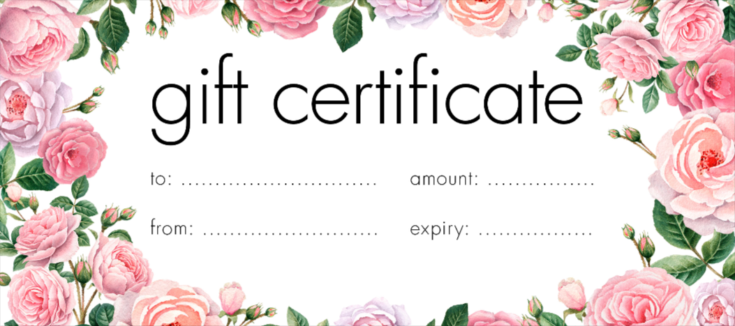 Pink Printable Gift Certificate Template Free