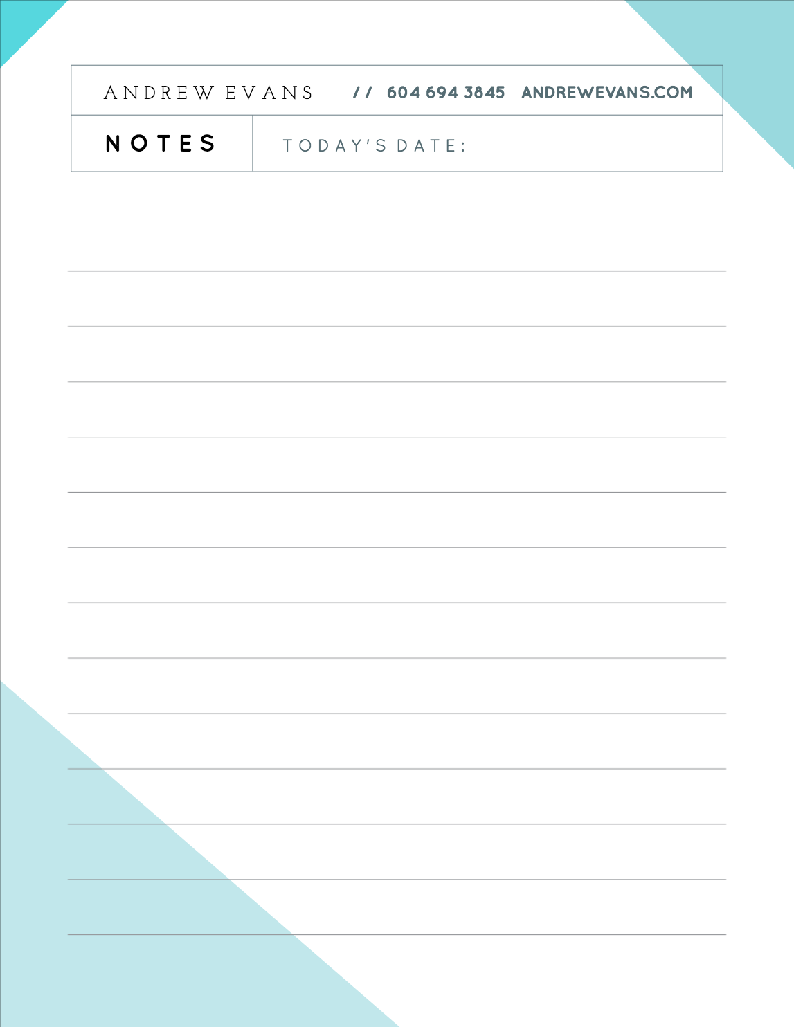 Notepad Template