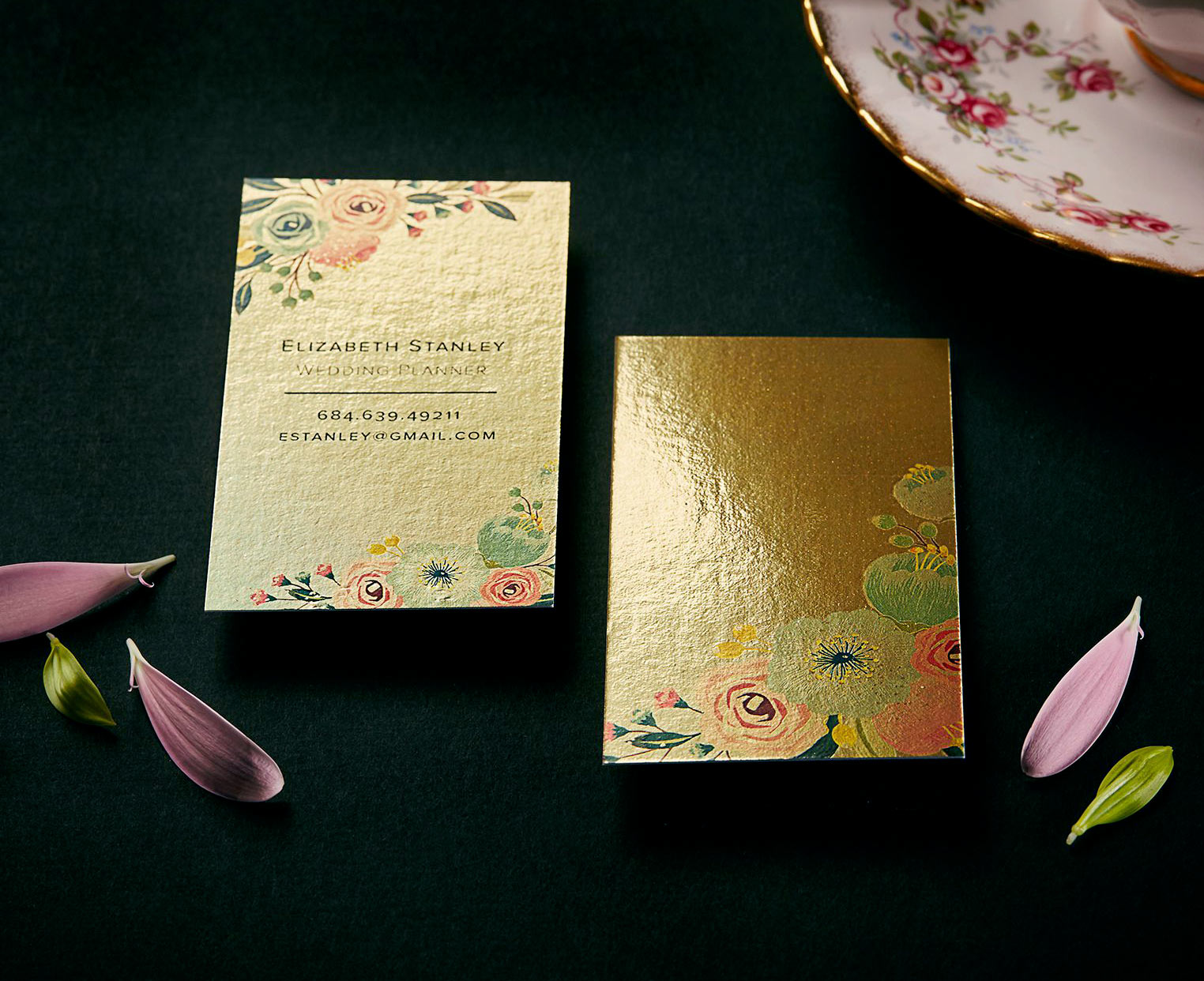 Gold Business Cards by Jukebox Print