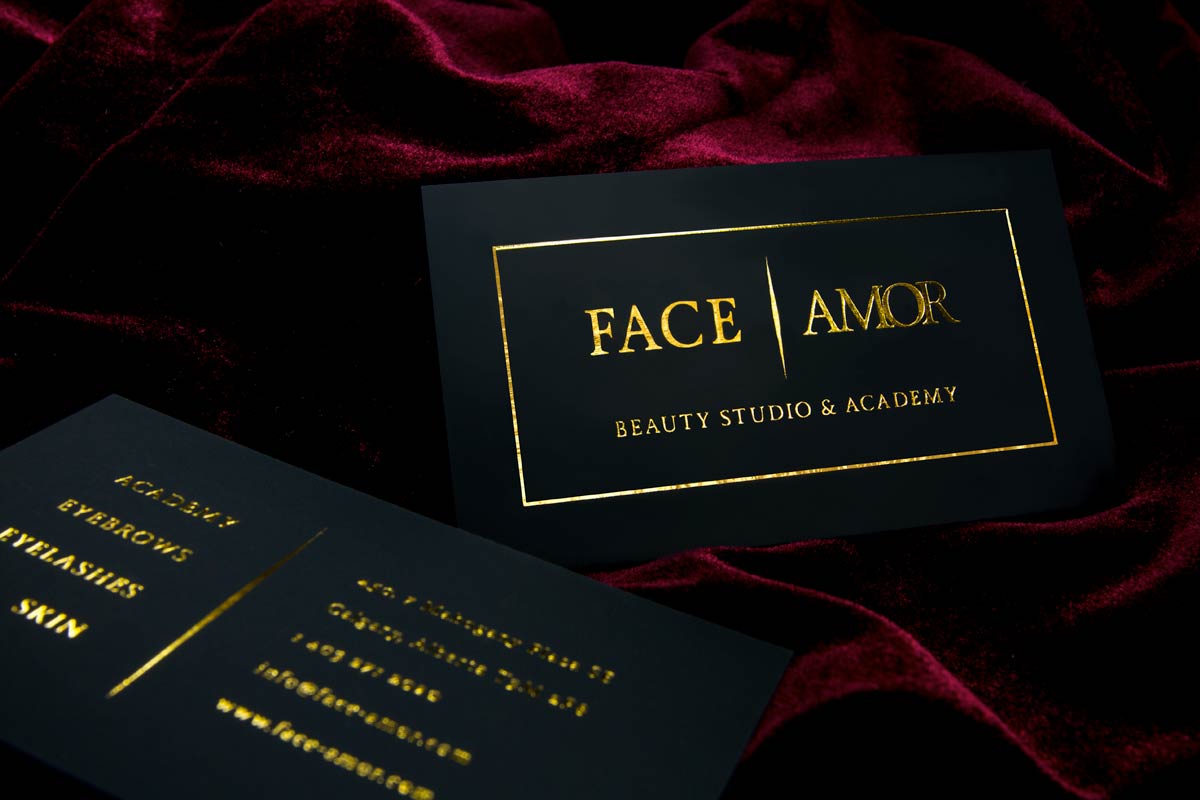 black business card