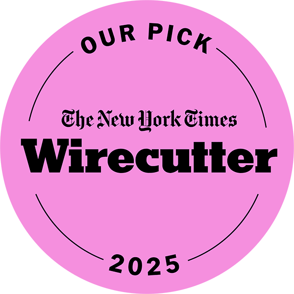 The New York Times Wirecutter 'Our Pick' award logo.