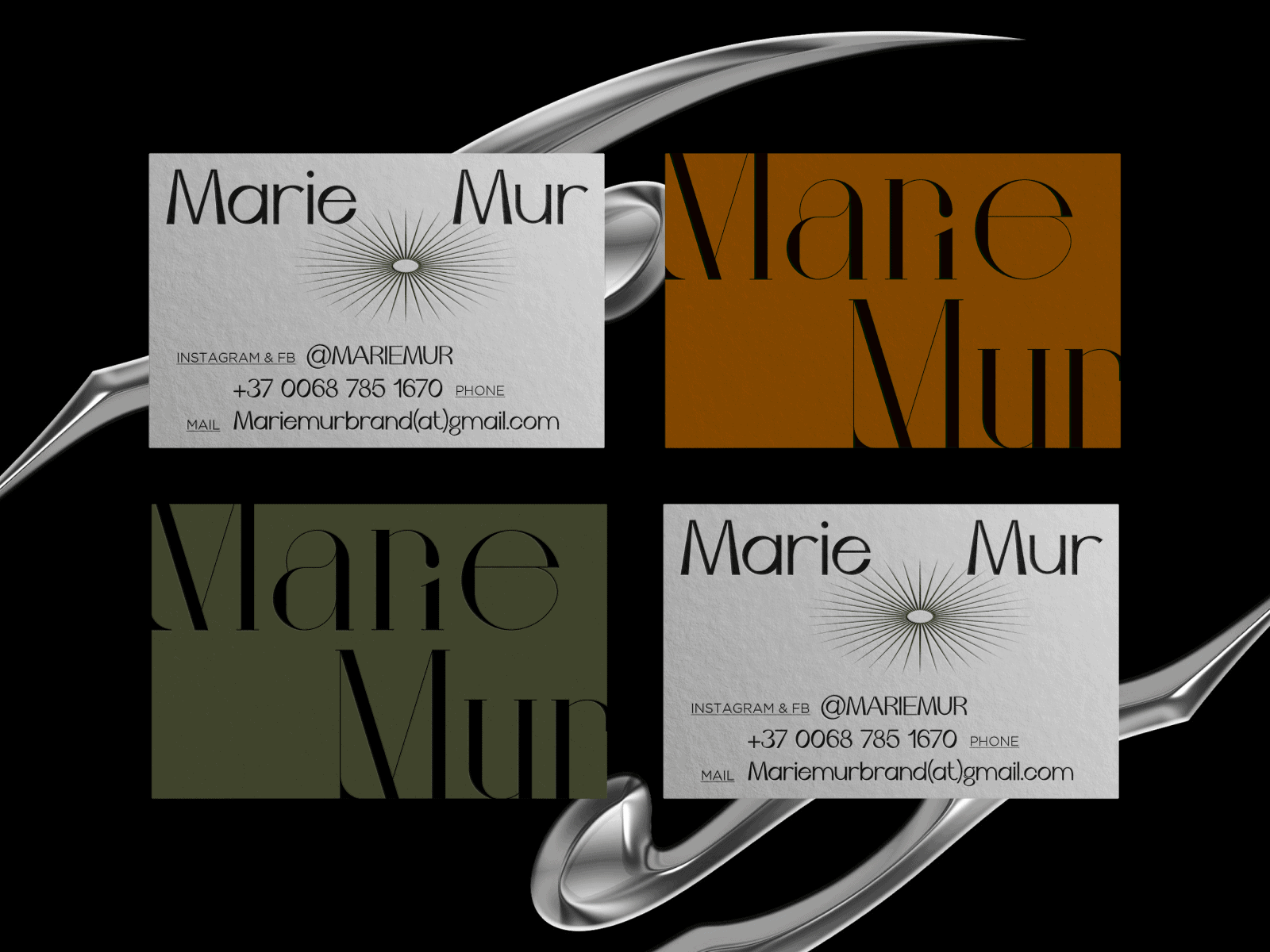 Marie Mur Business Card Design