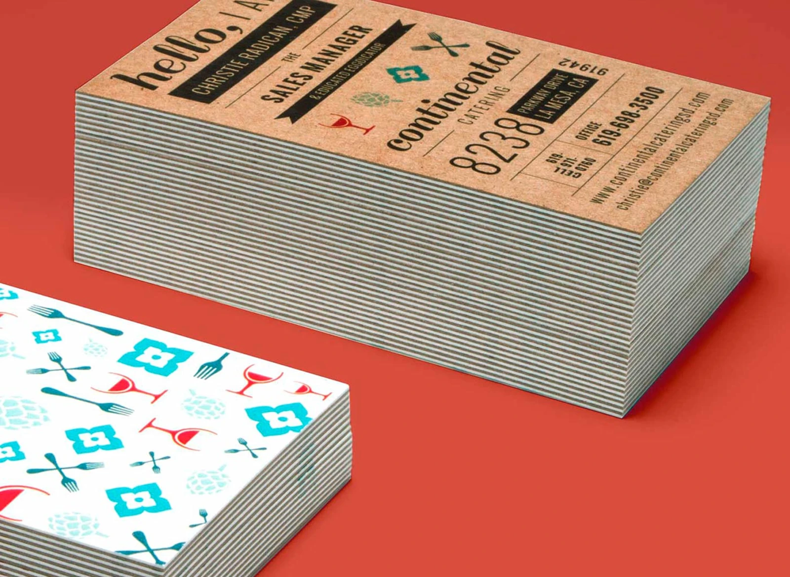 Duplex business cards use two layers bonded together to make them thicker.