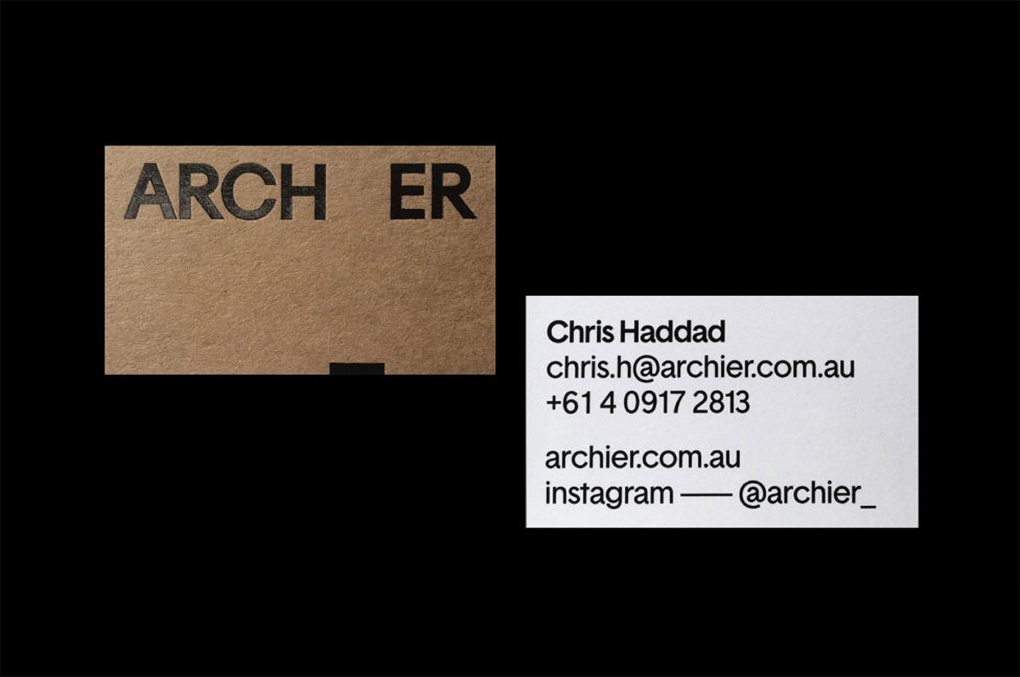 Archier Business Card Design