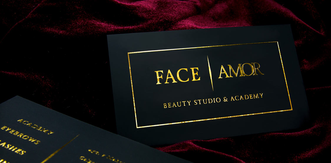 Premium blck business card with gold foil