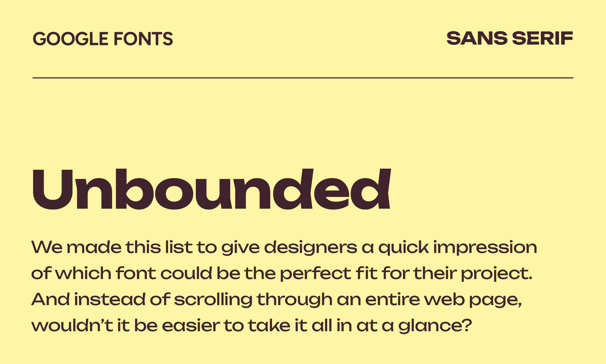 Unbounded