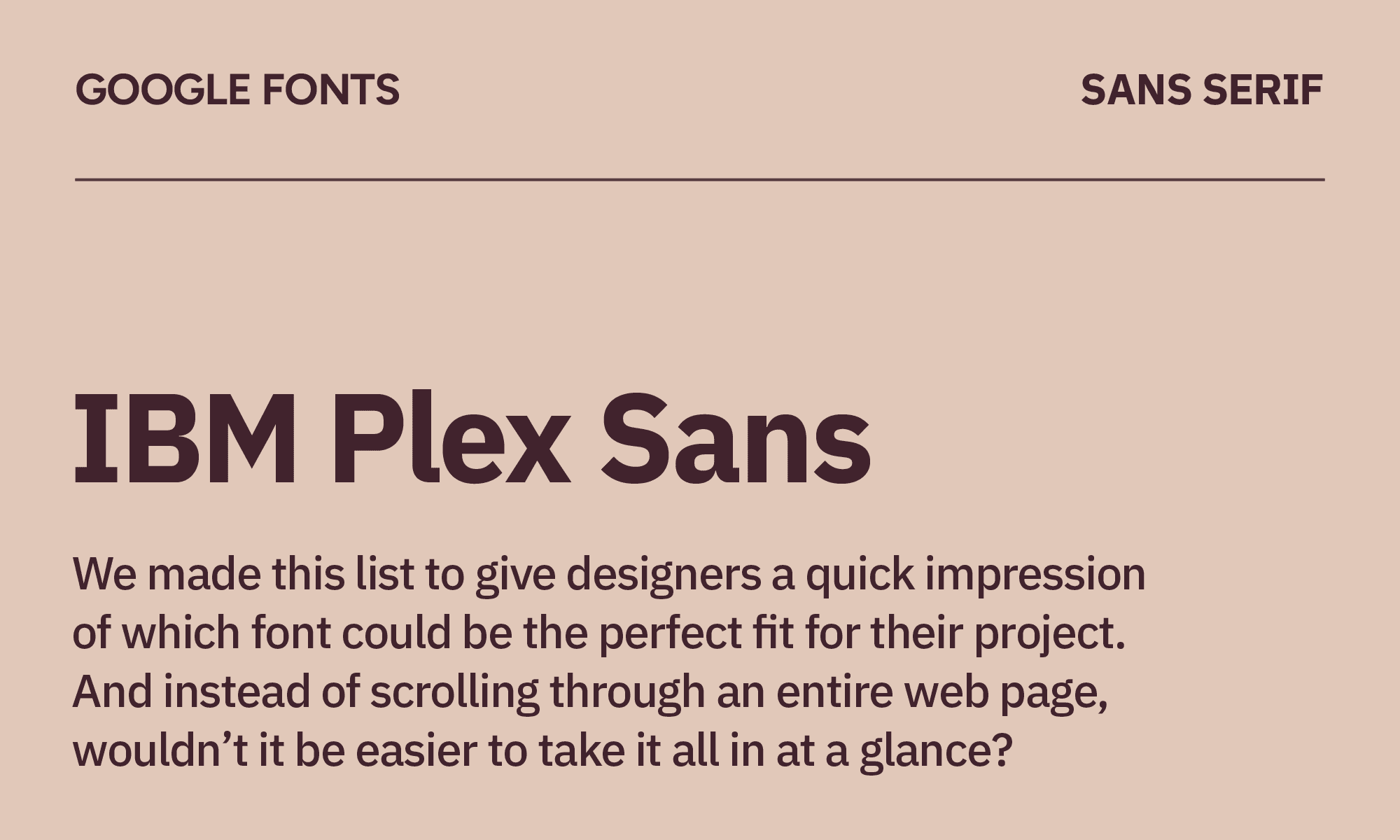 IBM Plex Sans