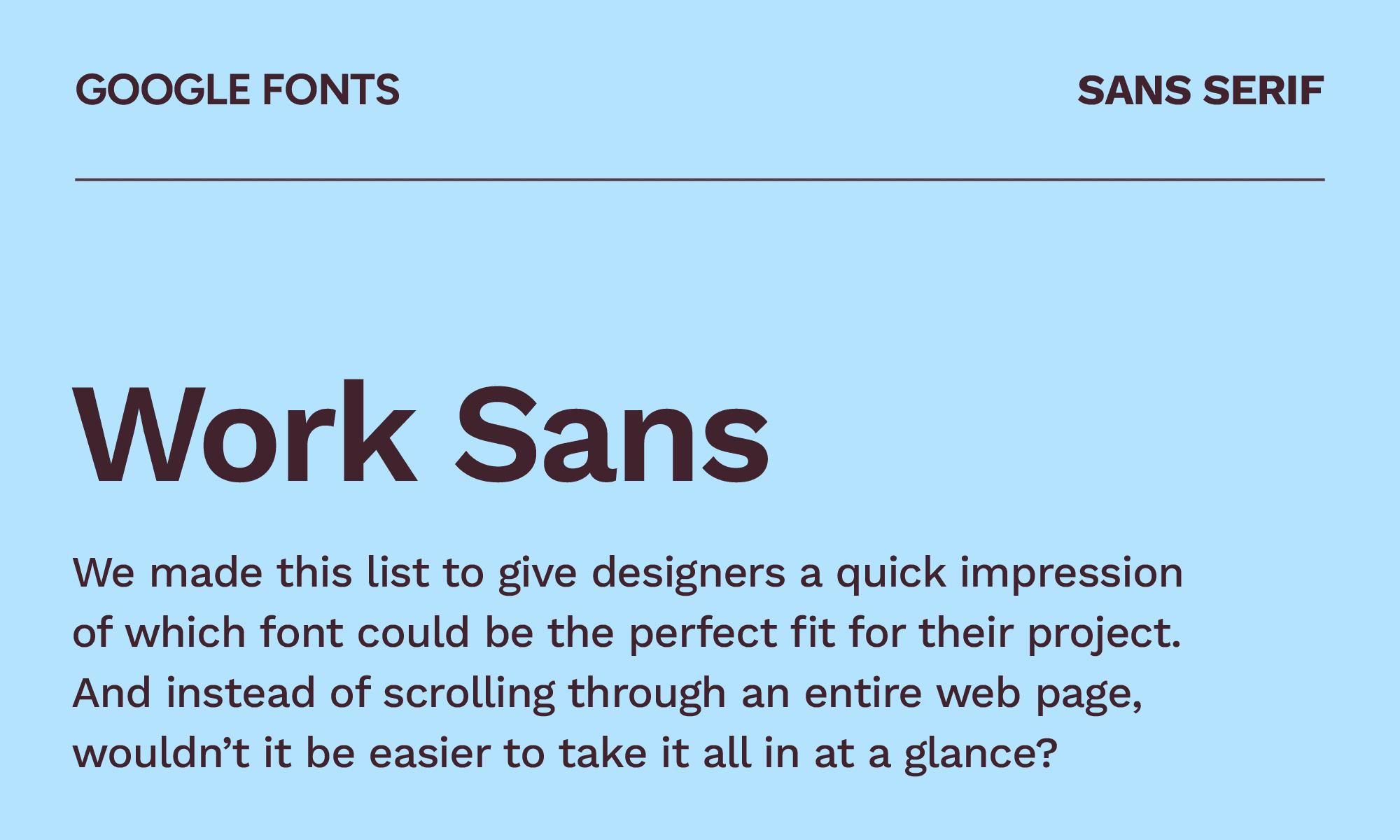 Work Sans