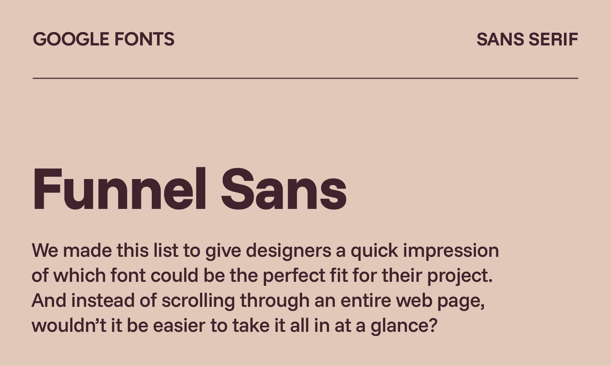 Funnel Sans