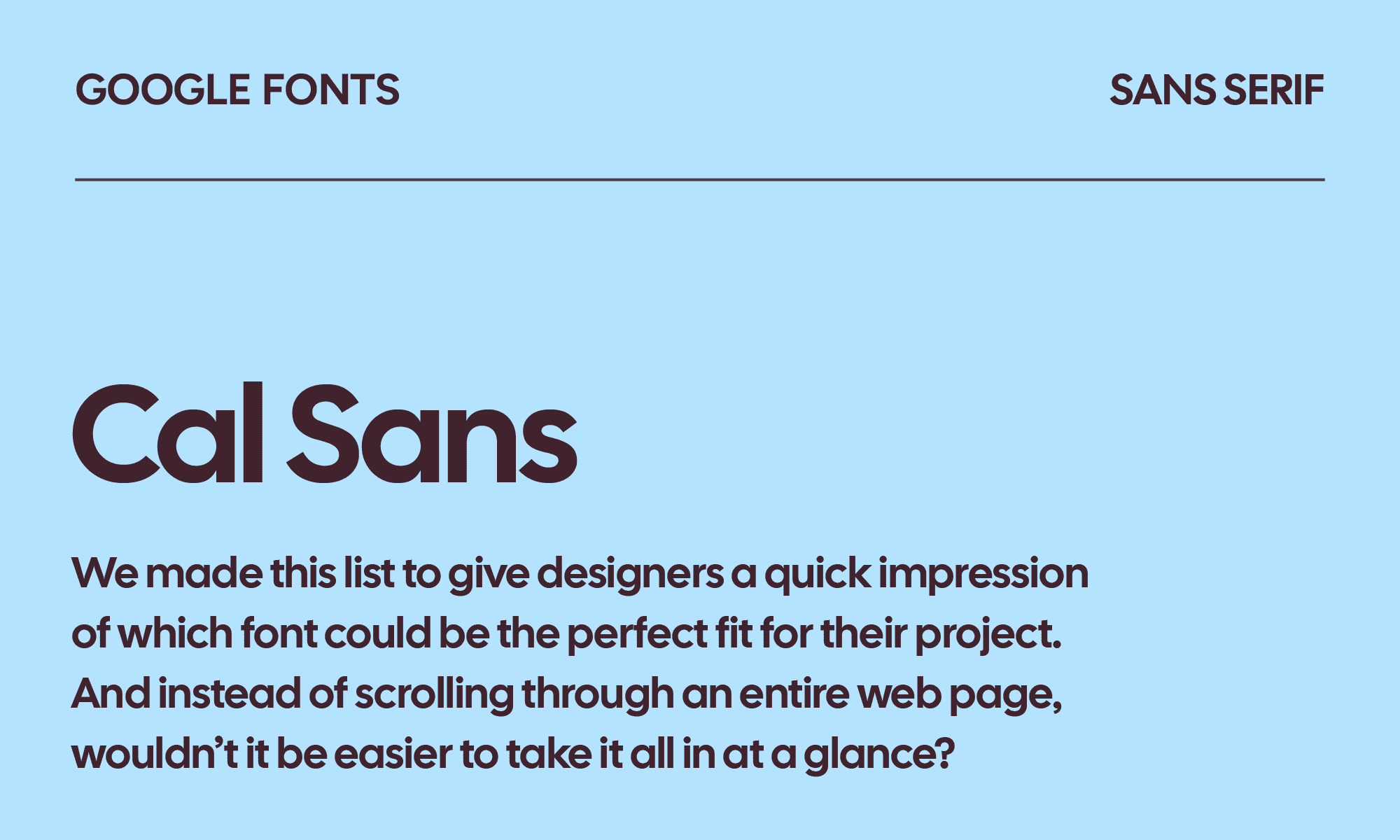 Cal Sans