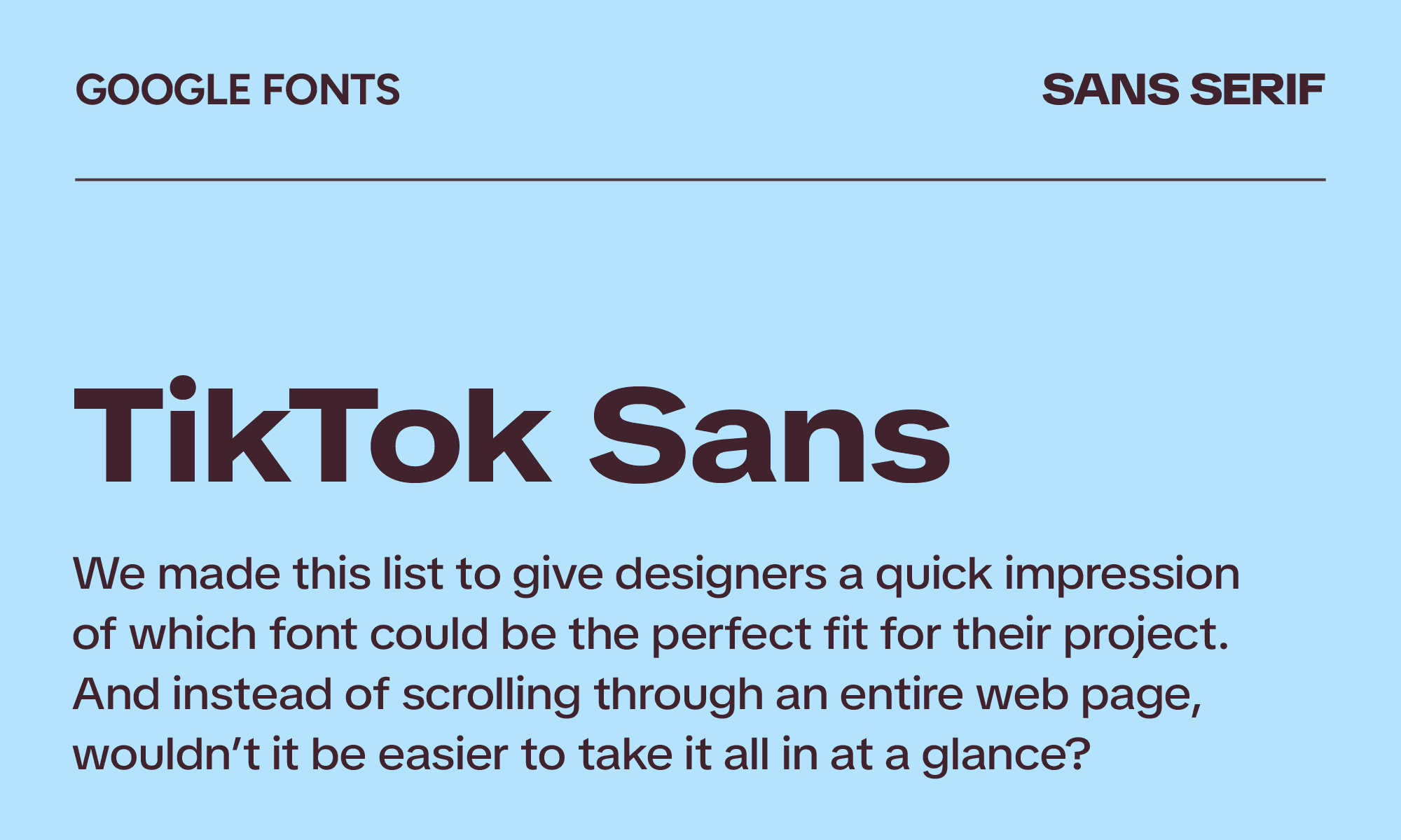 TikTok Sans