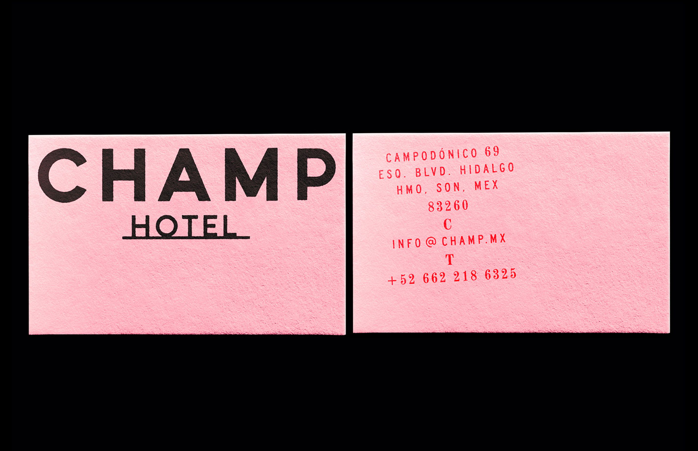 Champ Hotel Business Card Design