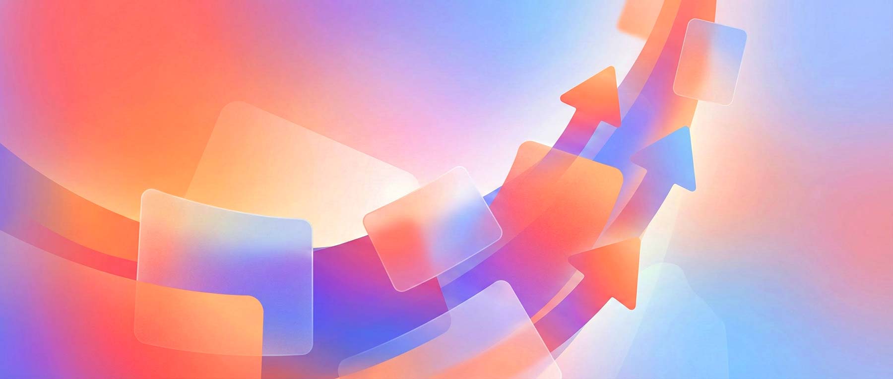 Abstract business cards rising in a growth pattern, symbolizing the 2025 business card boom.