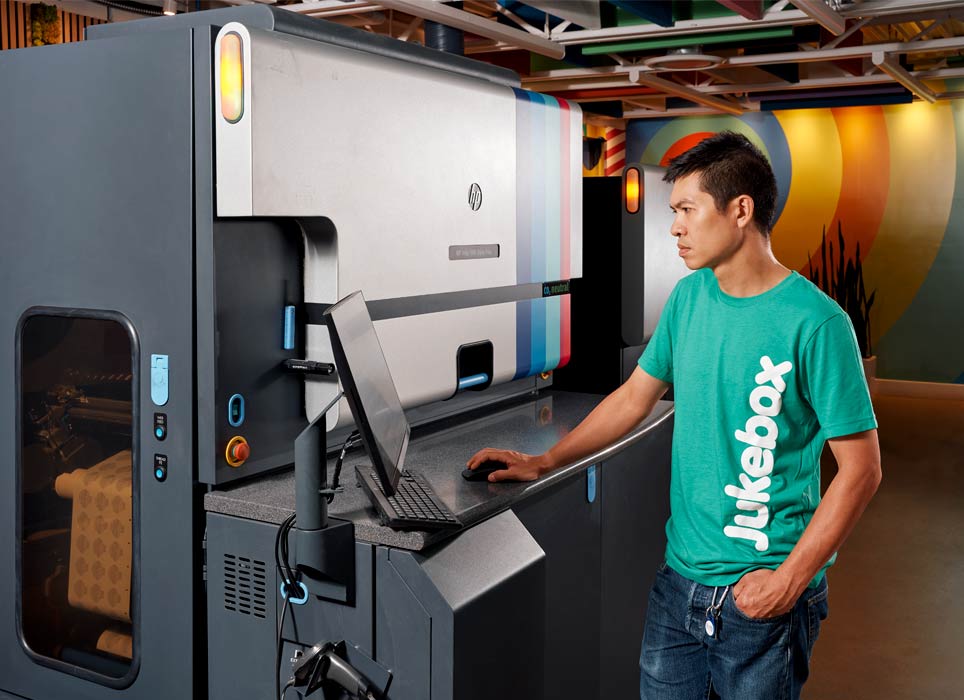 Advanced, state-of-the-art printing machinery in action.