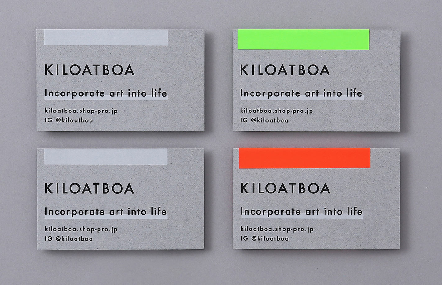 Kilo At Boa Business Card Design