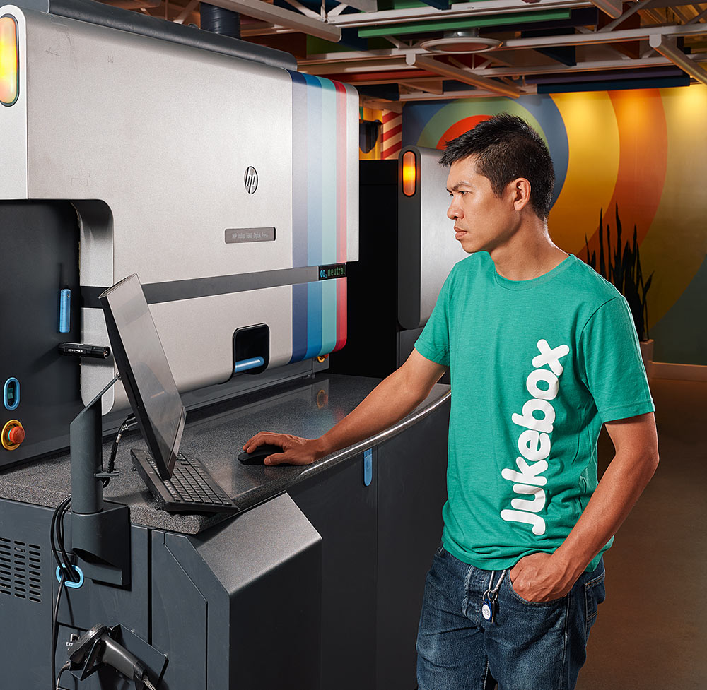 State-of-the-art printing machinery at Jukebox.