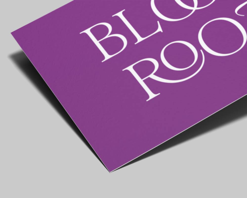 Close-up of Standard matte business card finish showing smooth, flat surface with no shine
